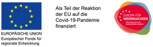 Logos des Europäischen Fonds für regionale Entwicklung (EFRE) und Europa für Niedersachsen.
