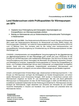 Screenshot der Pressemeldung