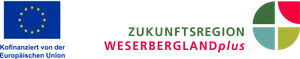 Logo Europa für WeserberglandPlus; Kofinanziert von der Europäischen Union